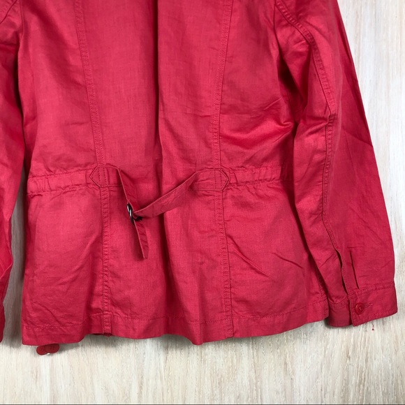Talbots Coral Pink Button Lightweight Jacket - Picture 6 of 8